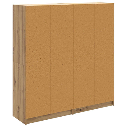 vidaXL Highboard 2 pcs Artisan Oak 68 x 37 x 142 cm Engineered Wood