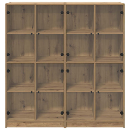 vidaXL Highboard 2 pcs Artisan Oak 68 x 37 x 142 cm Engineered Wood