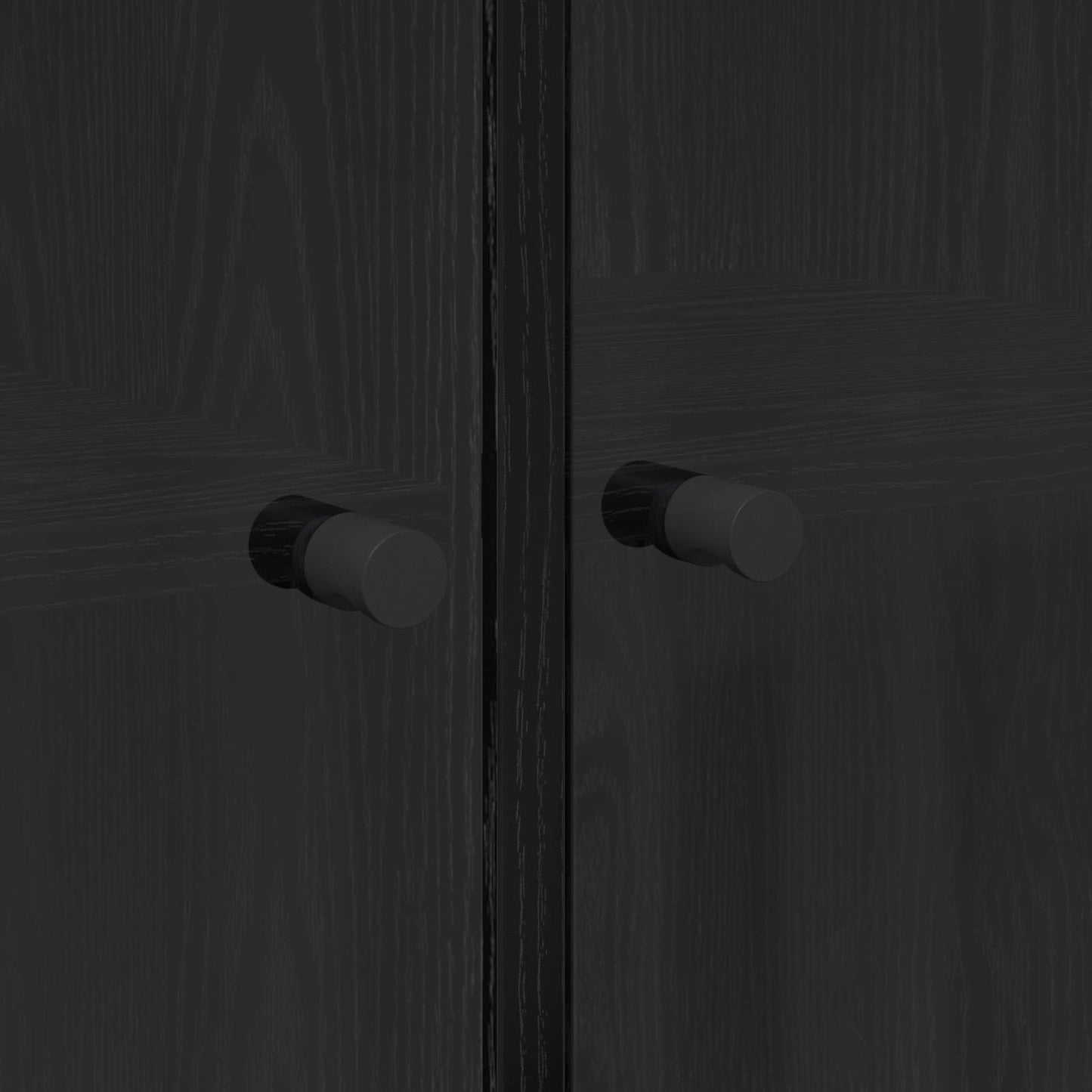 vidaXL Highboard 2 pcs Black Oak 68 x 37 x 142 cm Engineered Wood