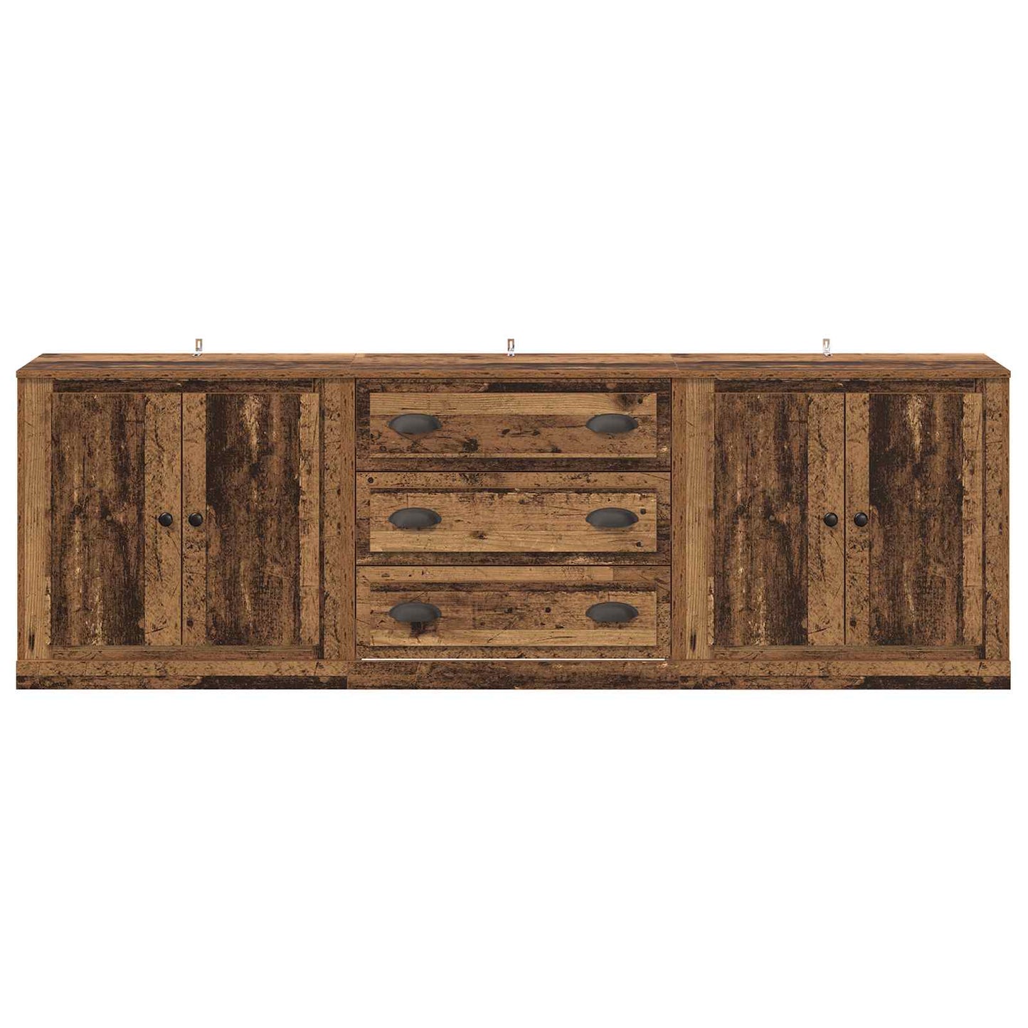 vidaXL Sideboards 3 pcs Old Wood 210 x 35.5 x 67.5 cm Engineered Wood