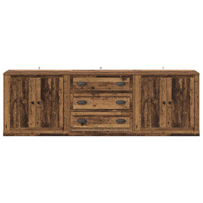 vidaXL Sideboards 3 pcs Old Wood 210 x 35.5 x 67.5 cm Engineered Wood
