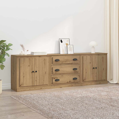 vidaXL Sideboards 3 pcs Artisan Oak 210 x 35.5 x 67.5 cm