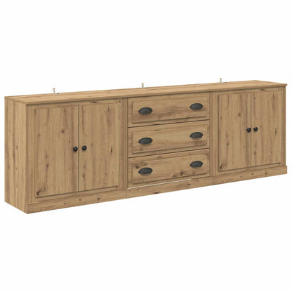 vidaXL Sideboards 3 pcs Artisan Oak 210 x 35.5 x 67.5 cm