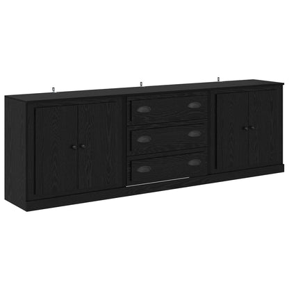 vidaXL Sideboards 3 pcs Black Oak 210 x 35.5 x 67.5 cm Engineered Wood