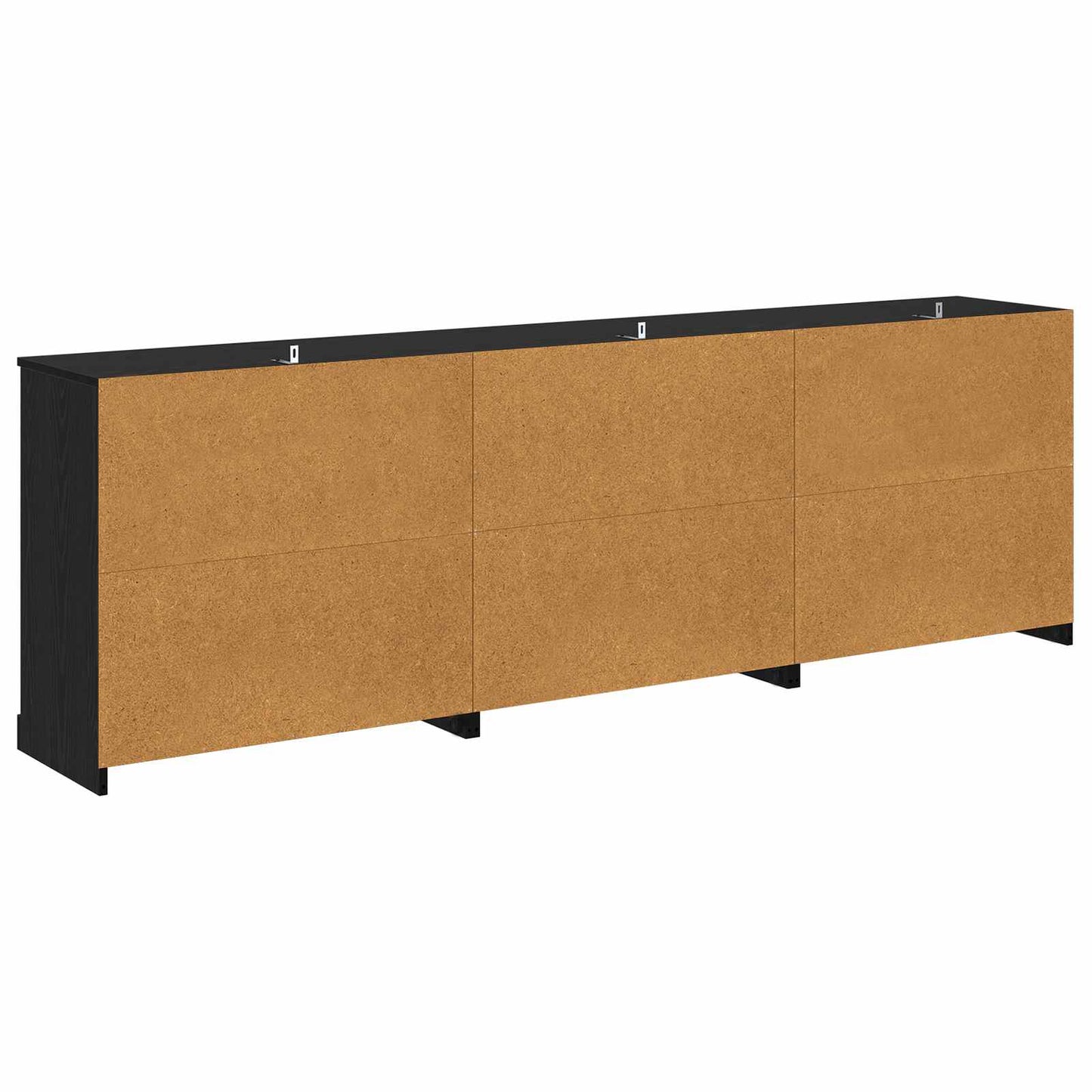 vidaXL Sideboards 3 pcs Black Oak 210 x 35.5 x 67.5 cm Engineered Wood