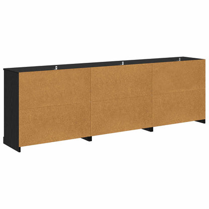 vidaXL Sideboards 3 pcs Black Oak 210 x 35.5 x 67.5 cm Engineered Wood