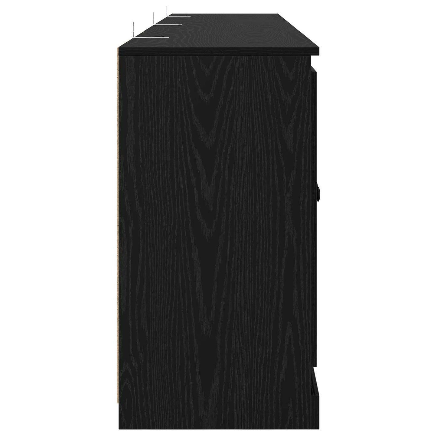 vidaXL Sideboards 3 pcs Black Oak 210 x 35.5 x 67.5 cm Engineered Wood