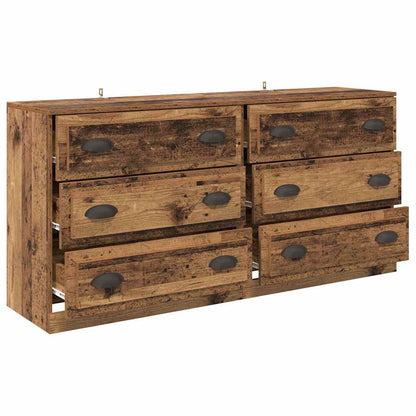 vidaXL Sideboards 2 pcs Old Wood 70 x 35.5 x 67.5 cm Engineered Wood