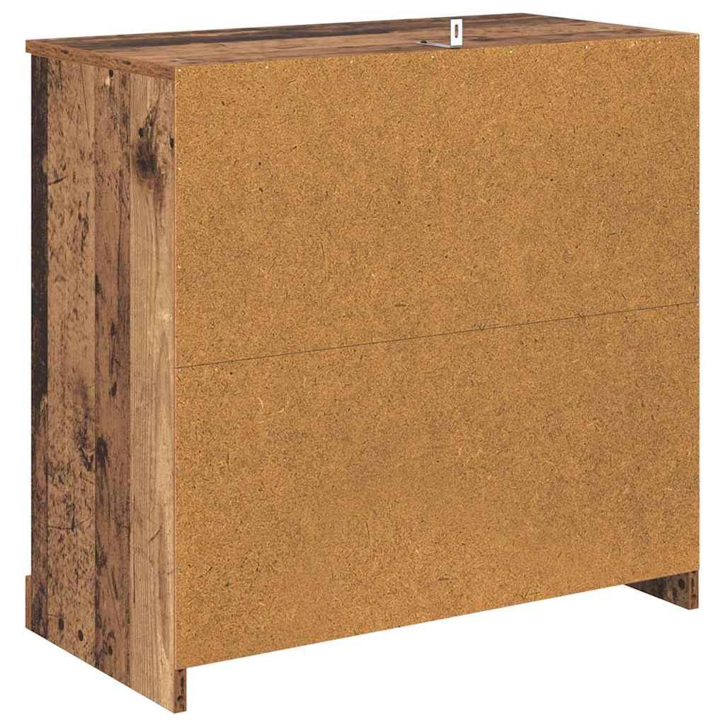 vidaXL Sideboards 2 pcs Old Wood 70 x 35.5 x 67.5 cm Engineered Wood