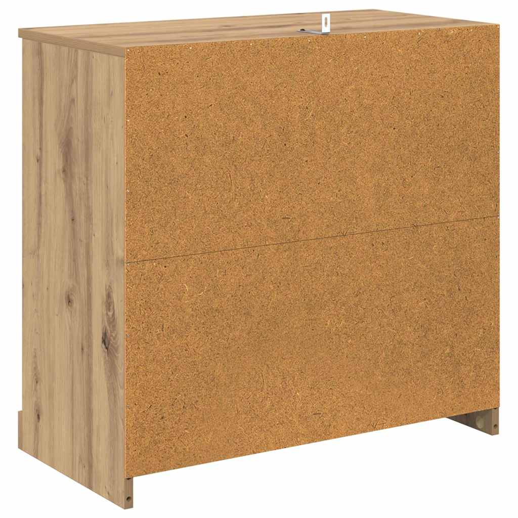 vidaXL Sideboards with Drawer 2 pcs Artisan Oak 70 x 35.5 x 67.5 cm