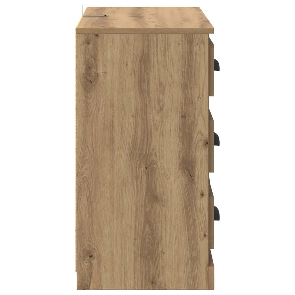 vidaXL Sideboards with Drawer 2 pcs Artisan Oak 70 x 35.5 x 67.5 cm