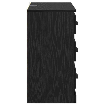 vidaXL Sideboards 2 pcs Black Oak 70 x 35.5 x 67.5 cm Engineered Wood