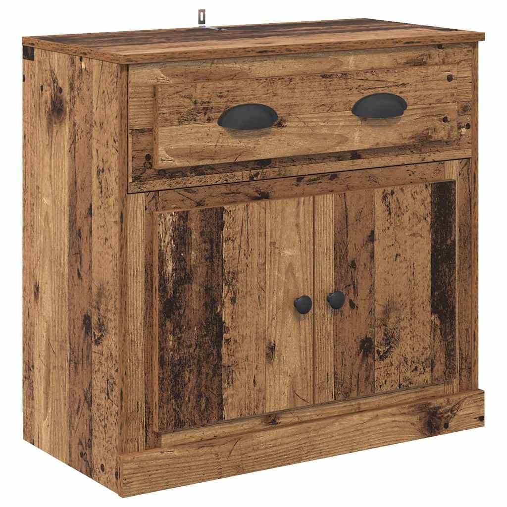 vidaXL Sideboards 2 pcs Old Wood 70 x 35.5 x 67.5 cm Engineered Wood