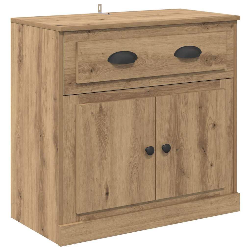vidaXL Sideboards with Drawer 2 pcs Artisan Oak 70 x 35.5 x 67.5 cm