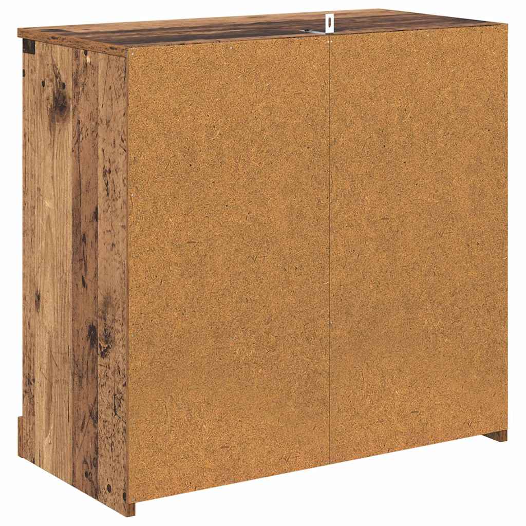 vidaXL Sideboards 2 pcs Old Wood 70 x 35.5 x 67.5 cm Engineered Wood