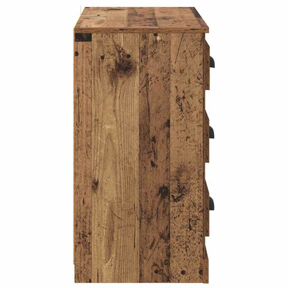 vidaXL Sideboards 2 pcs Old Wood 70 x 35.5 x 67.5 cm Engineered Wood