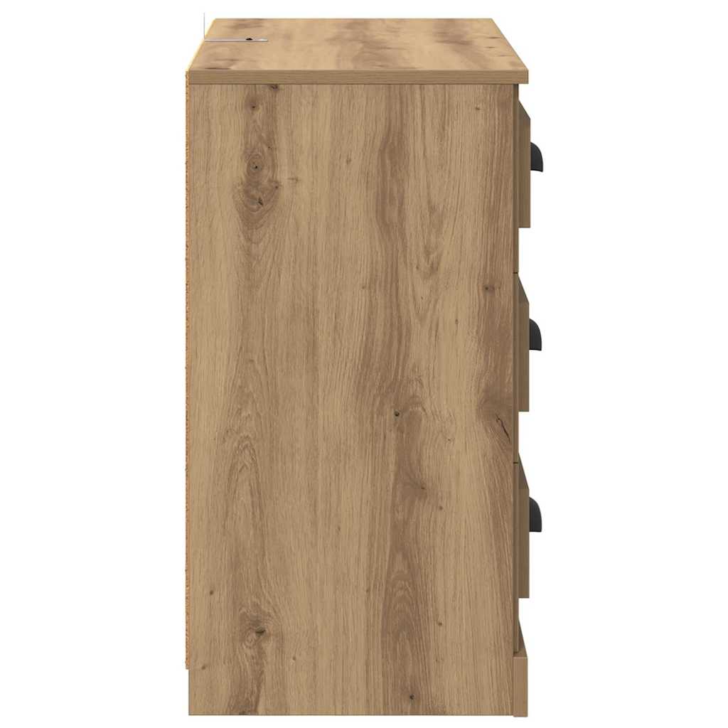 vidaXL Sideboards with Drawer 2 pcs Artisan Oak 70 x 35.5 x 67.5 cm
