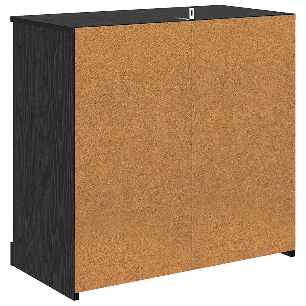 vidaXL Sideboards 2 pcs Black Oak 70 x 35.5 x 67.5 cm Engineered Wood
