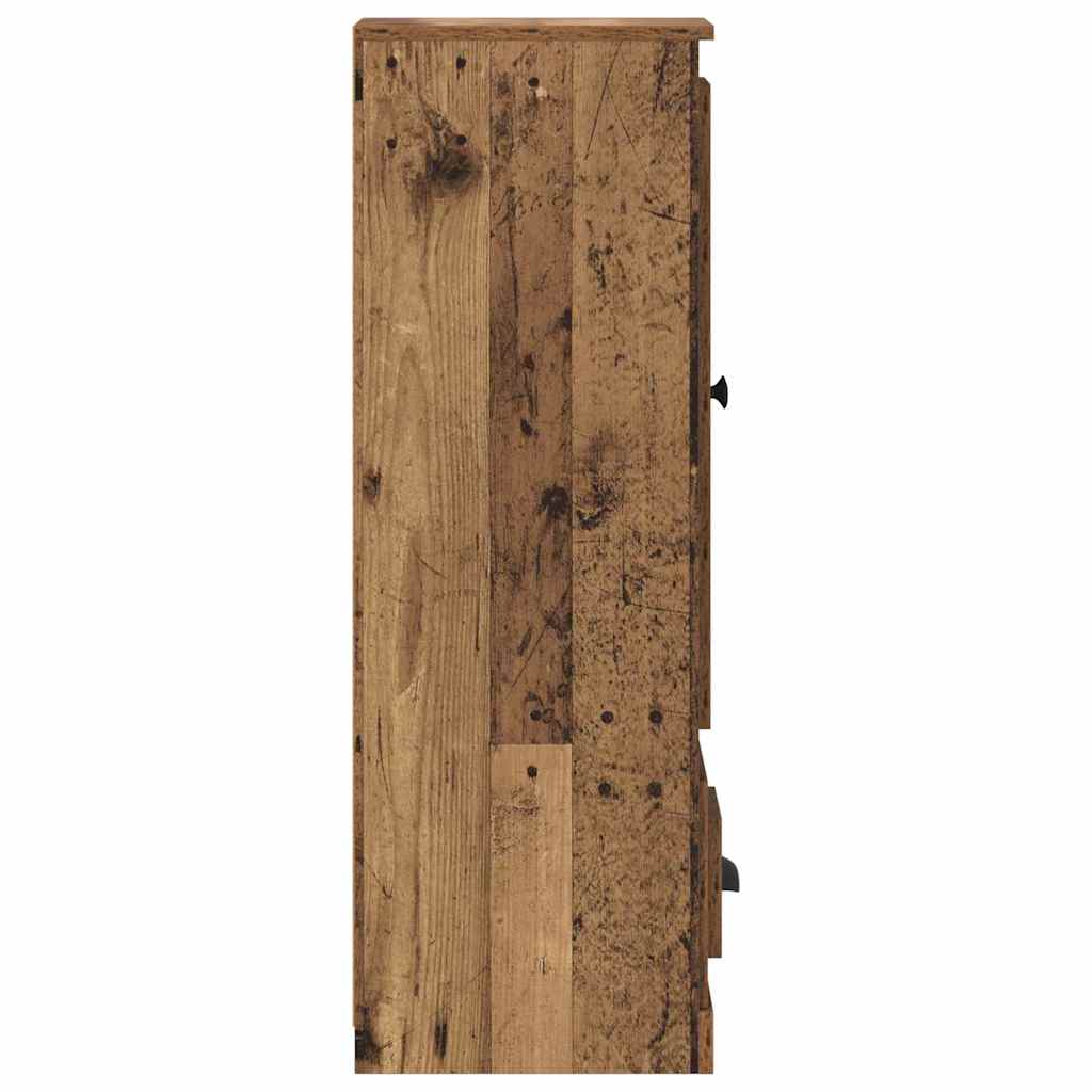 vidaXL Highboard with Drawer 3 pcs Old Wood Engineered Wood