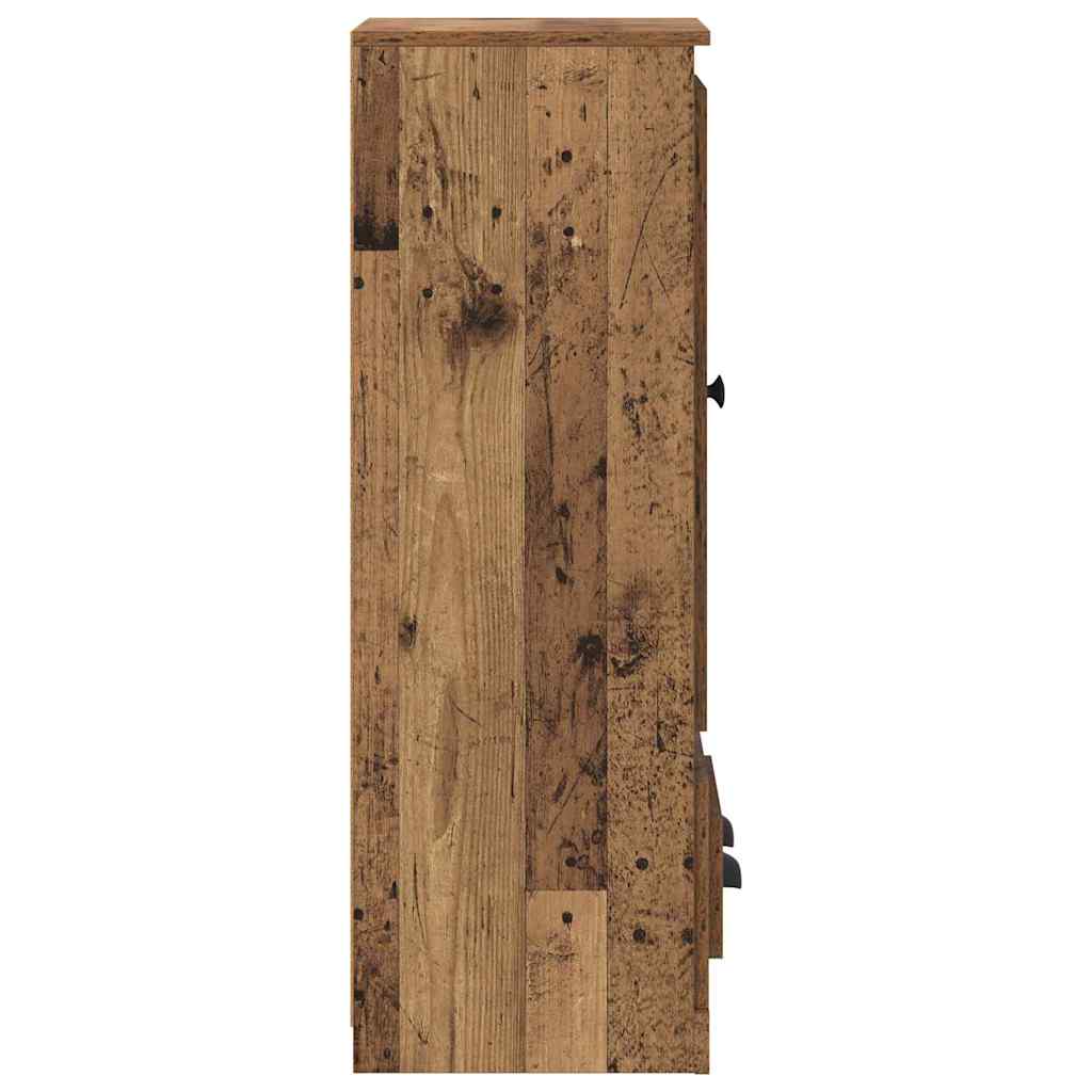 vidaXL Highboard with Drawer 3 pcs Old Wood Engineered Wood