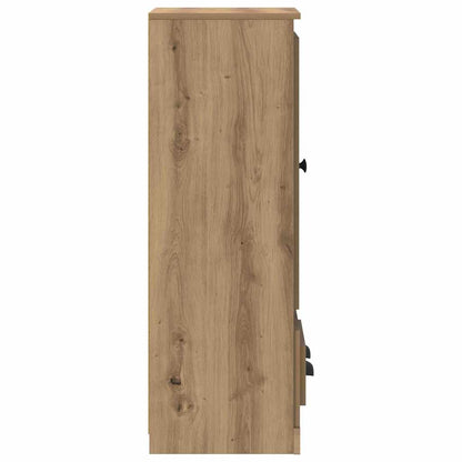 vidaXL Highboard with Drawer 3 pcs Artisan Oak Engineered Wood