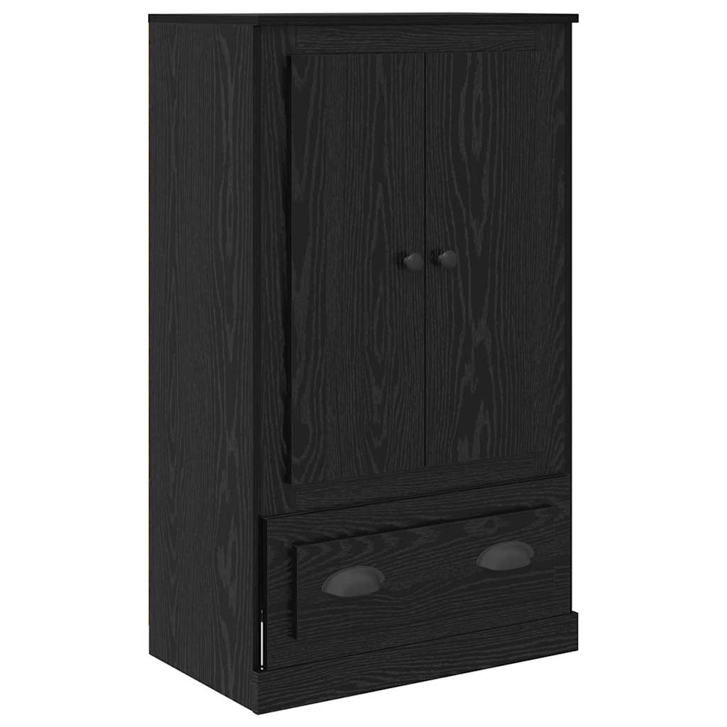 vidaXL Highboard with Drawer 3 pcs Black Oak Engineered Wood