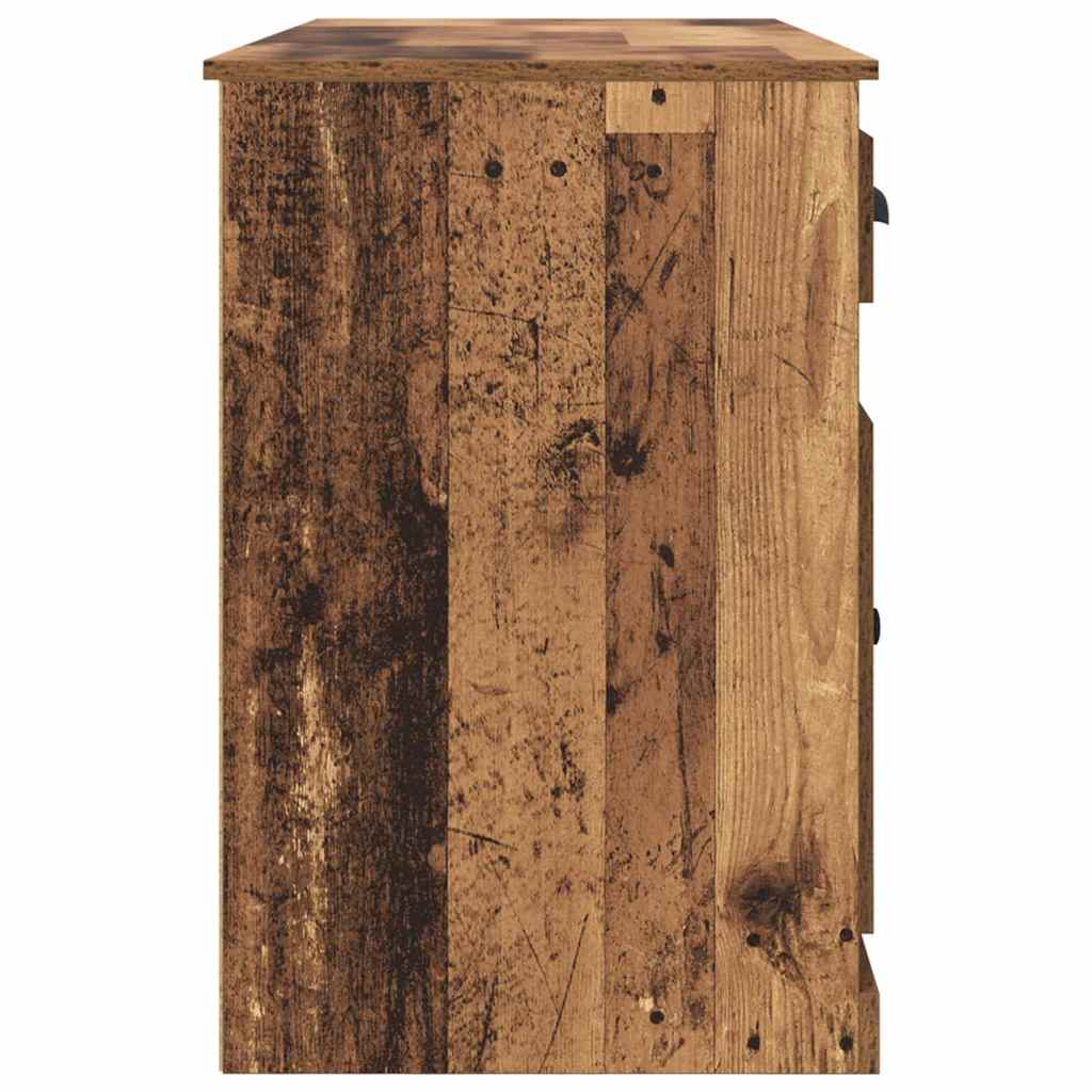 vidaXL Desk with Cabinet Old Wood 154.5 x 50 x 75 cm Engineered Wood