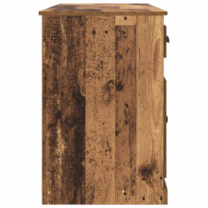 vidaXL Desk with Cabinet Old Wood 154.5 x 50 x 75 cm Engineered Wood