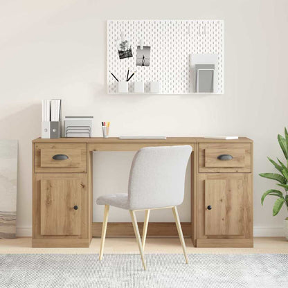 vidaXL Desk with Cabinet Artisan Oak Engineered Wood