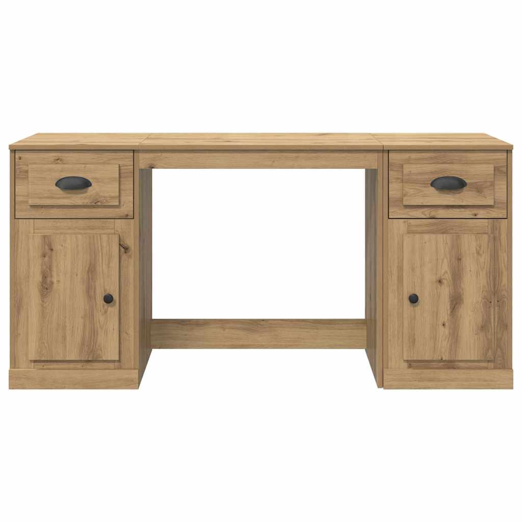 vidaXL Desk with Cabinet Artisan Oak Engineered Wood