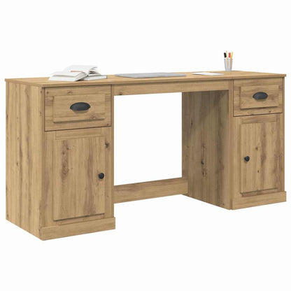 vidaXL Desk with Cabinet Artisan Oak Engineered Wood