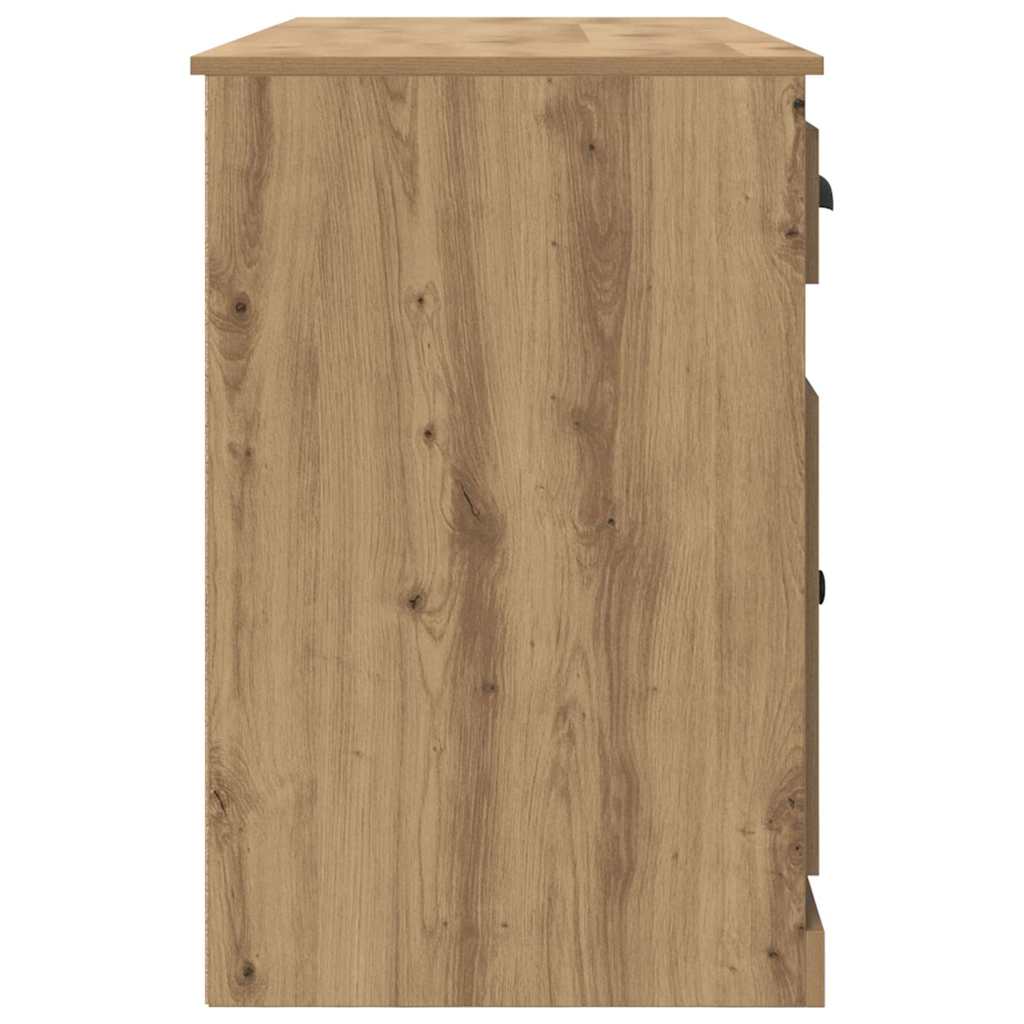 vidaXL Desk with Cabinet Artisan Oak Engineered Wood