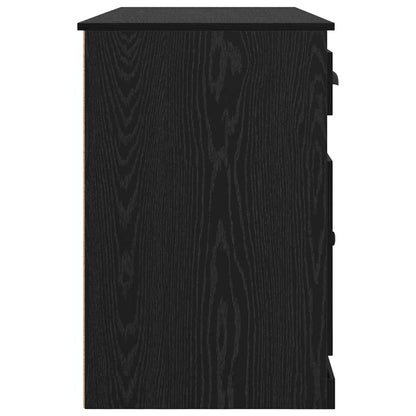 vidaXL Desk with Cabinet Black Oak 154.5 x 50 x 75 cm Engineered Wood