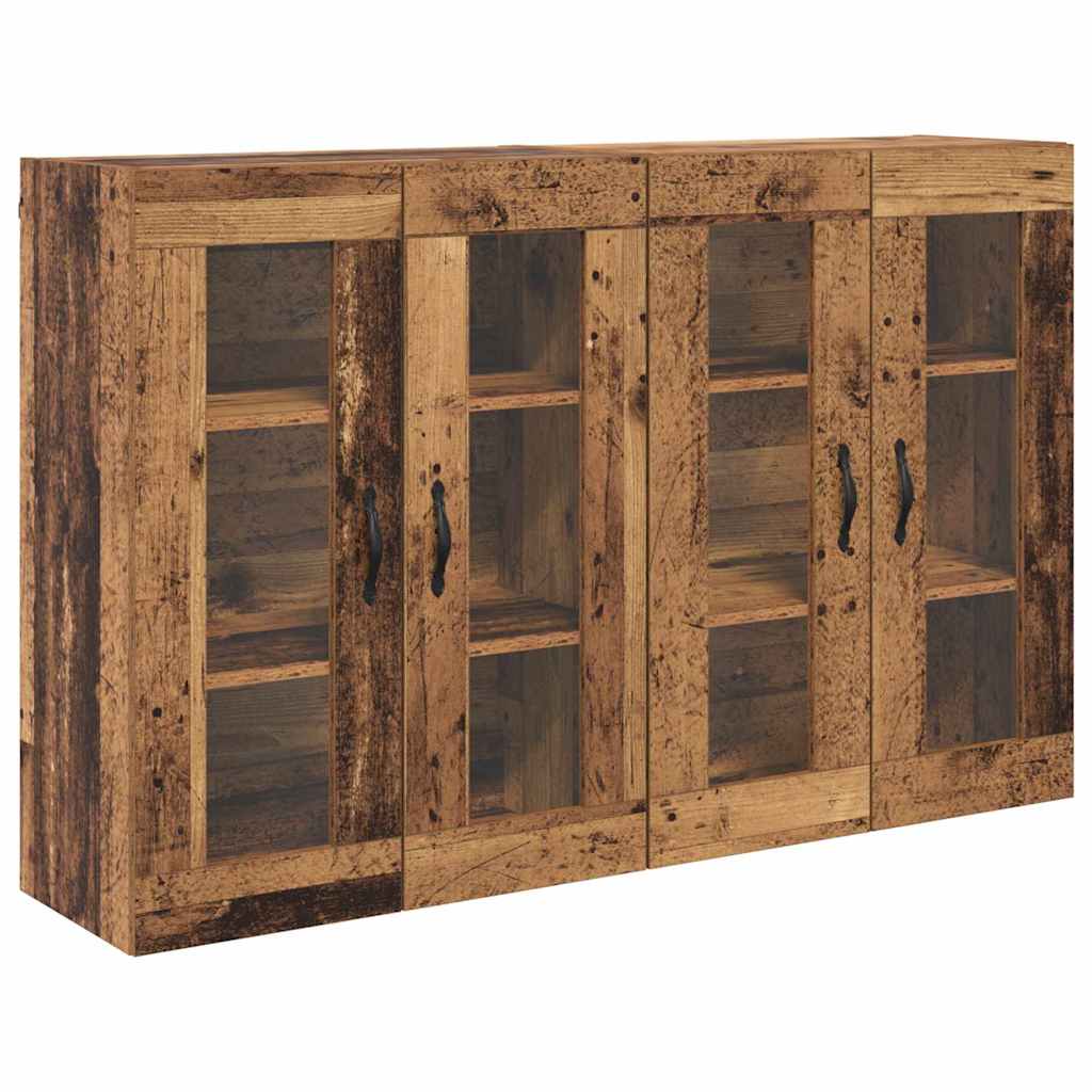 vidaXL Wall Cabinets 2 pcs Old Wood 69.5 x 34 x 90 cm Engineered Wood
