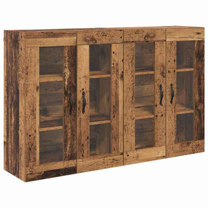 vidaXL Wall Cabinets 2 pcs Old Wood 69.5 x 34 x 90 cm Engineered Wood