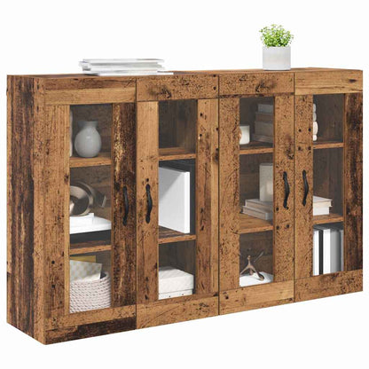 vidaXL Wall Cabinets 2 pcs Old Wood 69.5 x 34 x 90 cm Engineered Wood