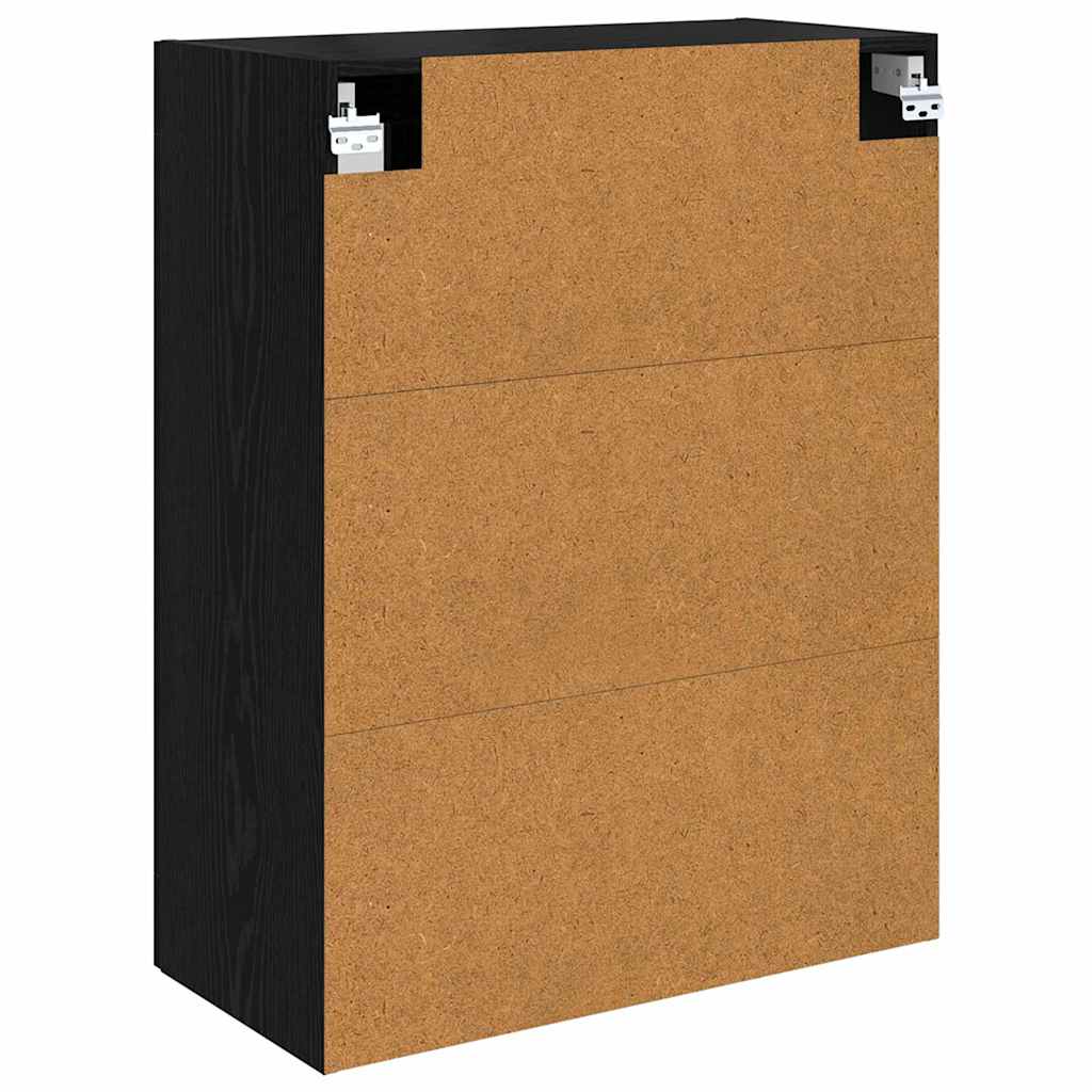 vidaXL Wall Cabinets 2 pcs Black Oak 69.5 x 34 x 90 cm Engineered Wood
