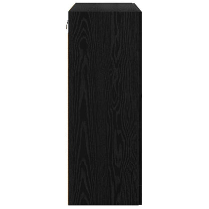 vidaXL Wall Cabinets 2 pcs Black Oak 69.5 x 34 x 90 cm Engineered Wood