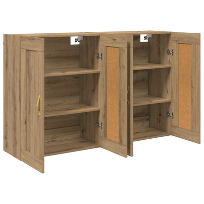 vidaXL Wall-mounted Cabinet 2 pcs Artisan Oak 69.5 x 34 x 90 cm