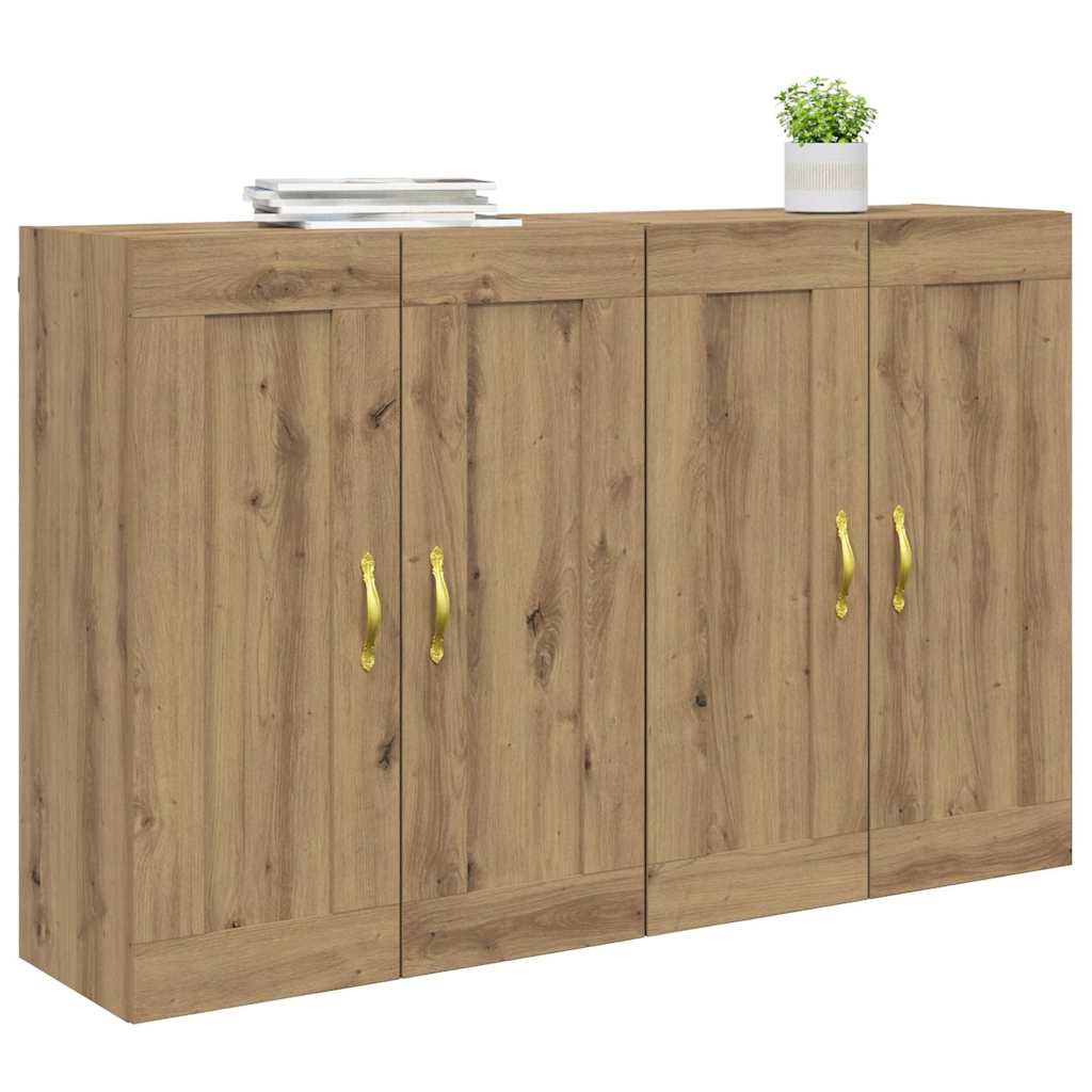 vidaXL Wall-mounted Cabinet 2 pcs Artisan Oak 69.5 x 34 x 90 cm