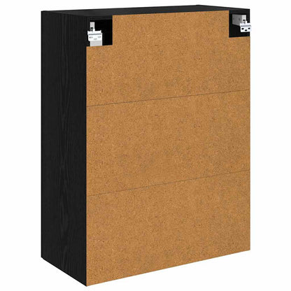 vidaXL Wall-mounted Cabinet 2 pcs Black Oak 69.5 x 34 x 90 cm