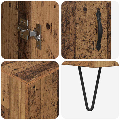 vidaXL Highboard Old Wood 69.5 x 34 x 180 cm Engineered Wood