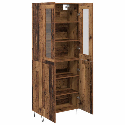 vidaXL Highboard Old Wood 69.5 x 34 x 180 cm Engineered Wood