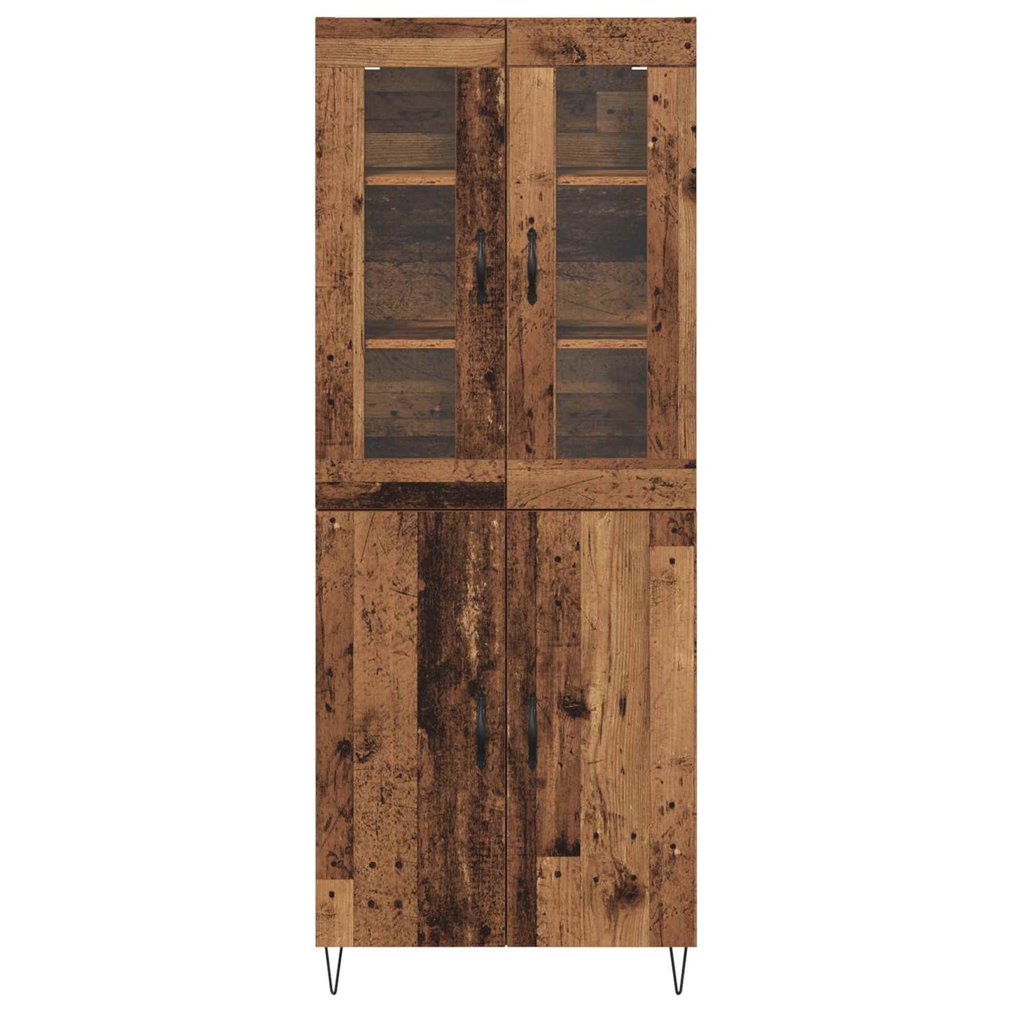 vidaXL Highboard Old Wood 69.5 x 34 x 180 cm Engineered Wood