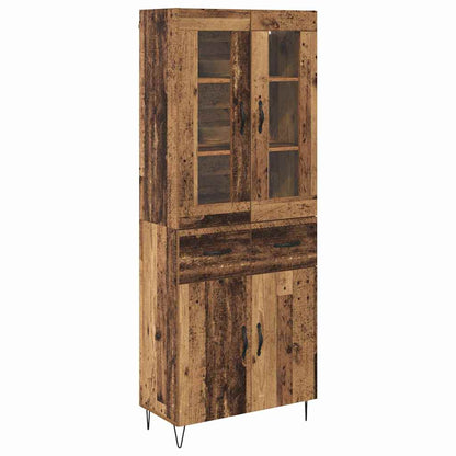 vidaXL Highboard Old Wood 69.5 x 34 x 90 cm Engineered Wood