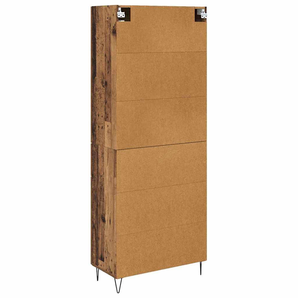 vidaXL Highboard Old Wood 69.5 x 34 x 90 cm Engineered Wood