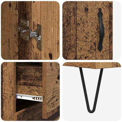 vidaXL Highboard Old Wood 69.5 x 34 x 90 cm Engineered Wood