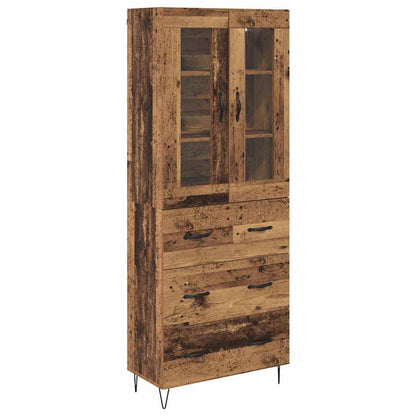 vidaXL Highboard Old Wood 69.5 x 34 x 90 cm Engineered Wood