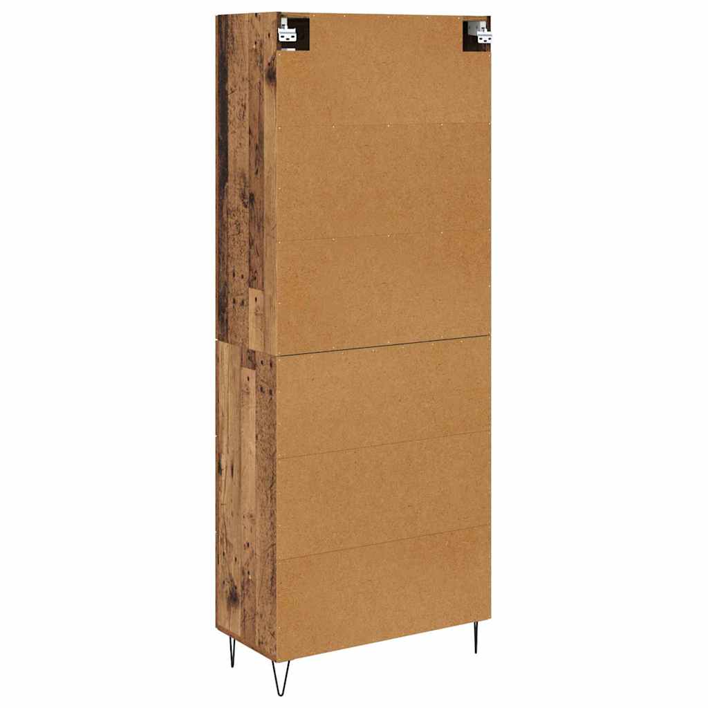 vidaXL Highboard Old Wood 69.5 x 34 x 90 cm Engineered Wood