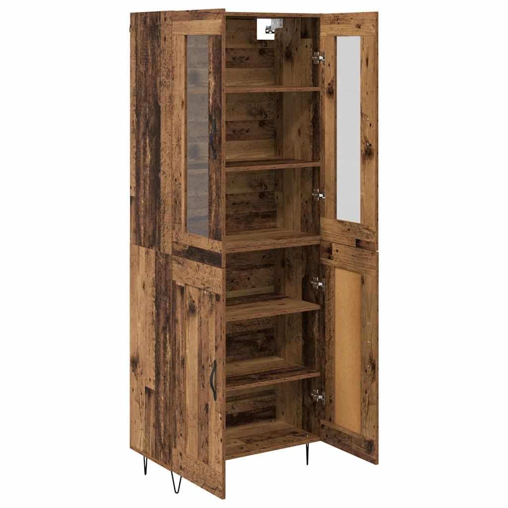 vidaXL Highboard Old Wood 69.5 x 34 x 90 cm Engineered Wood